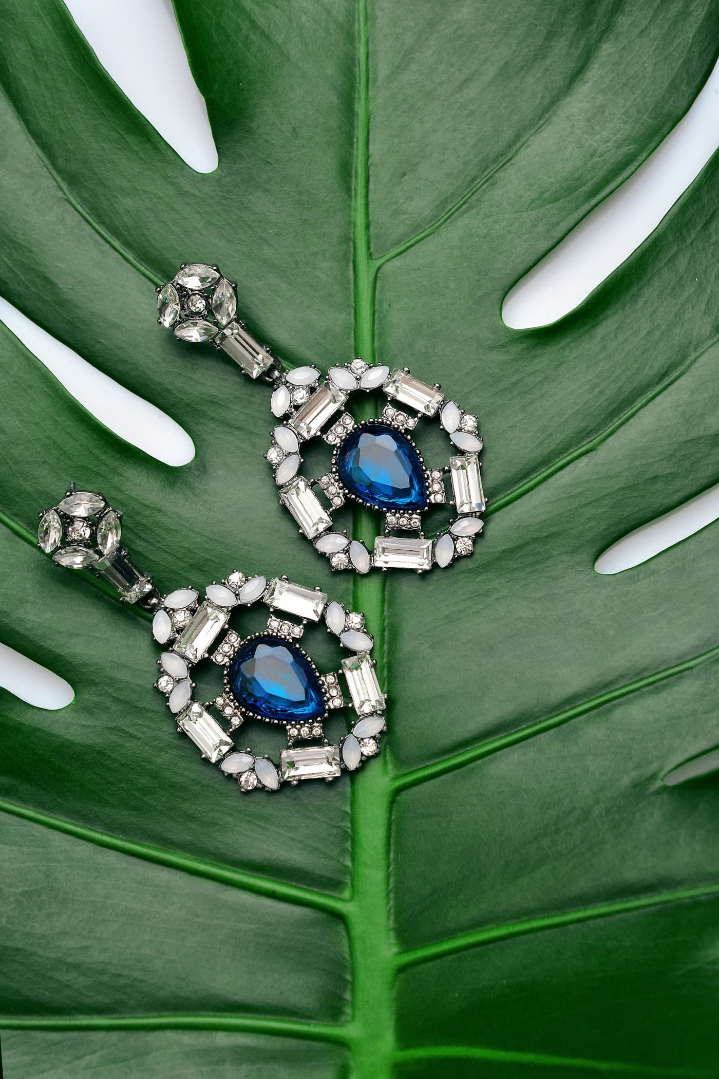 Sapphire Crystal Stud Pair