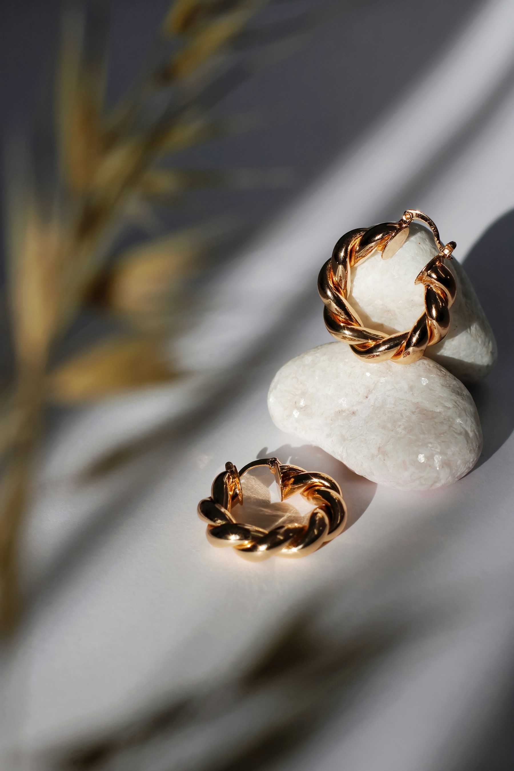 Twisted Rope Gold Hoops